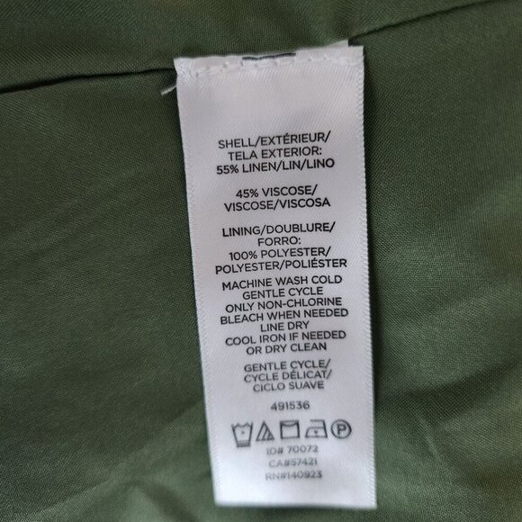 Ann Taylor LOFT Linen Blend Blazer Olive Size 6 - Picture 4 of 4